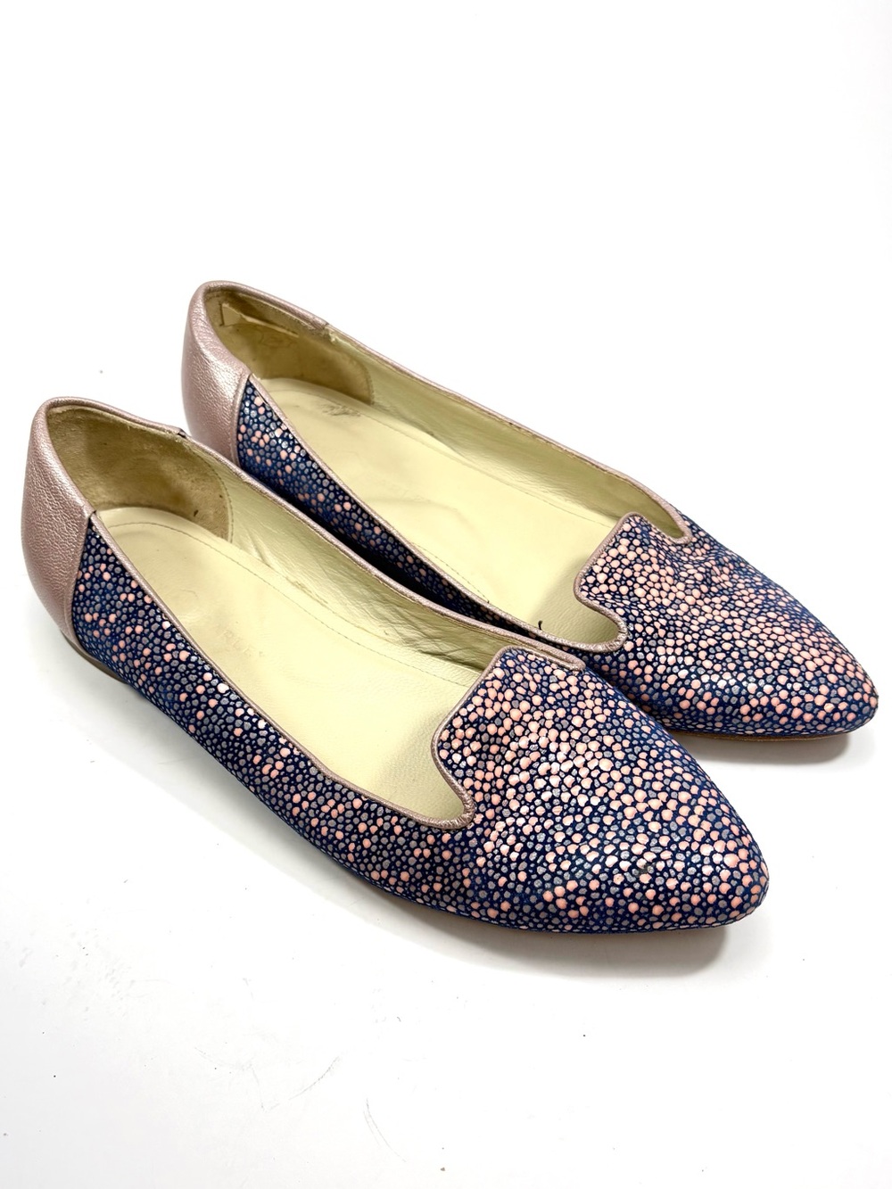 Poppy Barley Confetti Leather Flats | 9